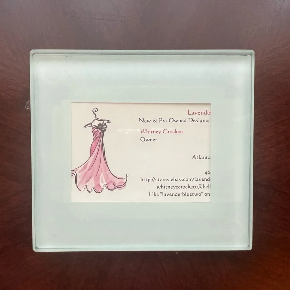4 PERSONALIZED PHOTO COASTERS Clear Frosted Glass Pocket to Slip YOUR Pic In - Picture 6 of 7